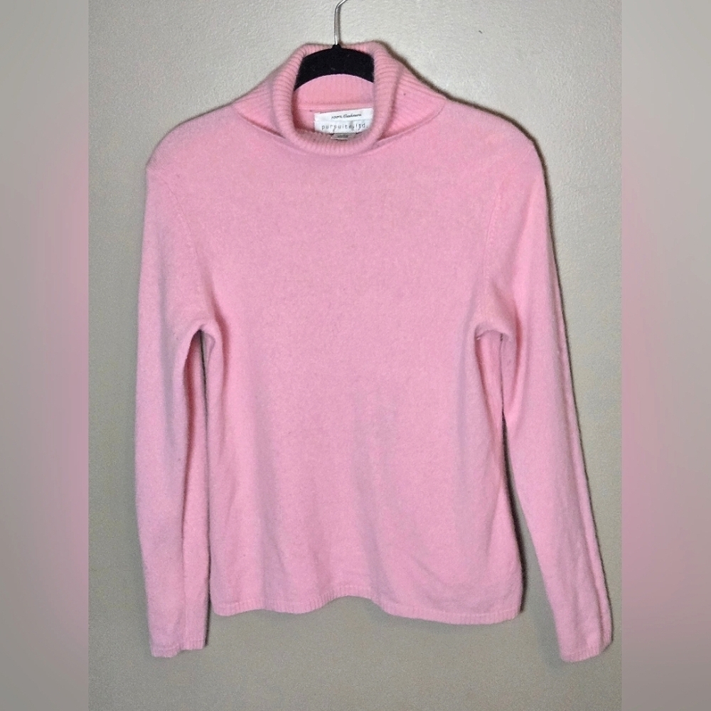 Vintage Pursuits 100% Cashmere Quiet Luxury Preppy‎ Turtleneck Sweater, Medium